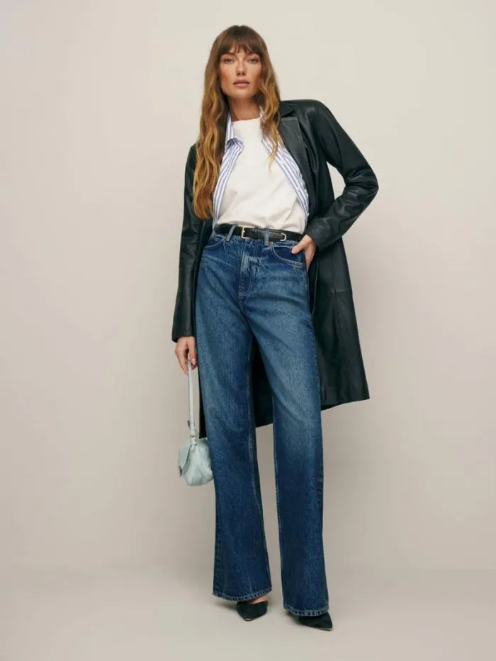The Reformation Cary High Rise Slouchy Wide Leg Jeans Lanier 8211 Clothing