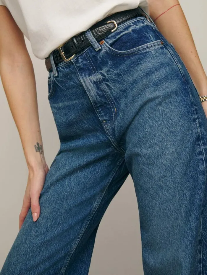 The Reformation Cary High Rise Slouchy Wide Leg Jeans Lanier 8211 Clothing