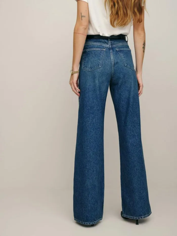 The Reformation Cary High Rise Slouchy Wide Leg Jeans Lanier 8211 Clothing