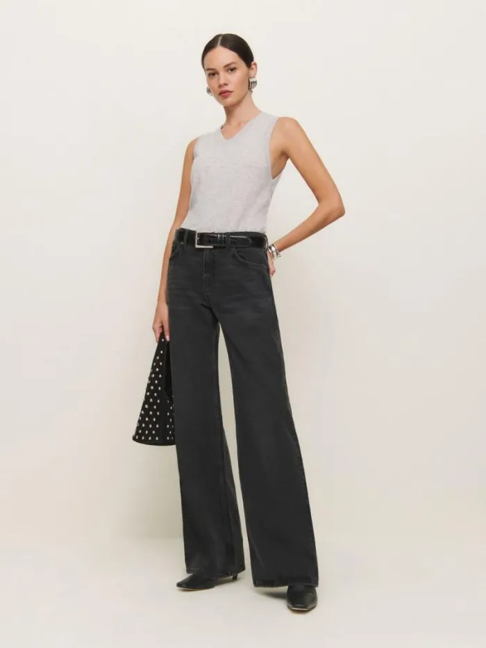The Reformation Cary Low Rise Slouchy Wide Leg Jeans Summit 8211 Clothing