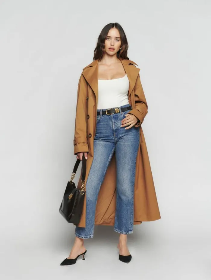 The Reformation Cynthia High Rise Straight Cropped Jeans Colorado 8211 Clothing