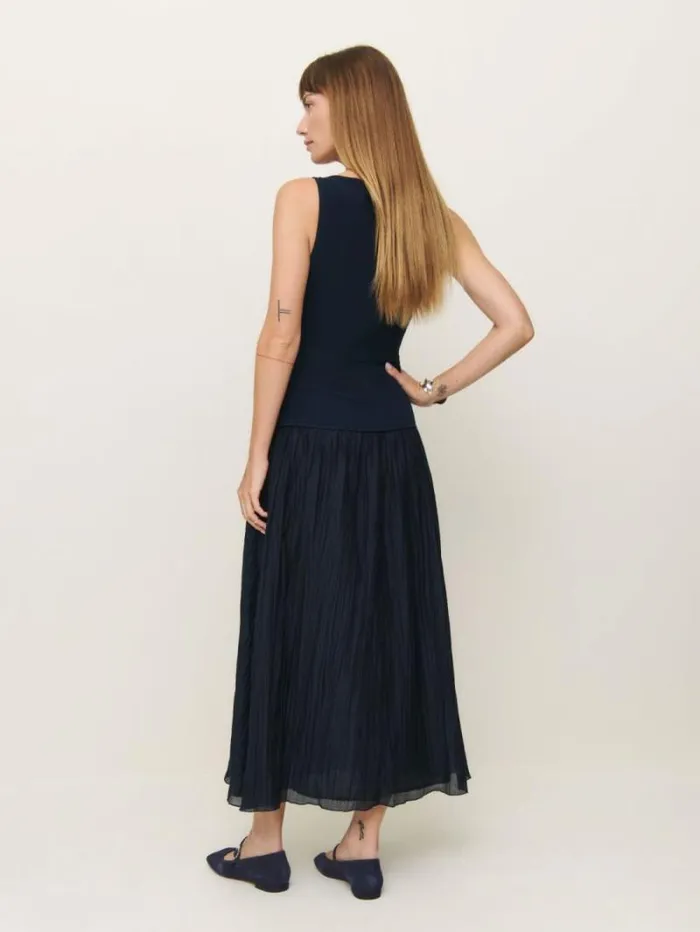 The Reformation Cyra Dress Midnight 8211 Clothing