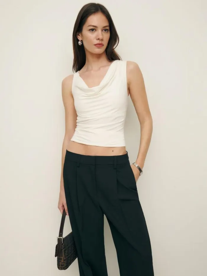 The Reformation Darla Knit Top Fior Di Latte 8211 Clothing