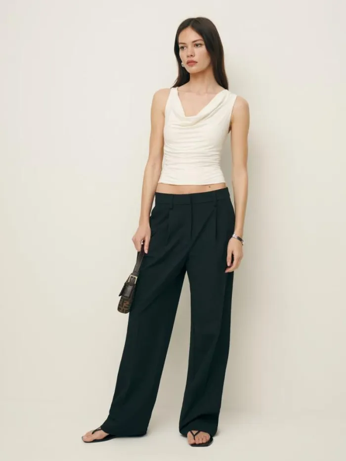 The Reformation Darla Knit Top Fior Di Latte 8211 Clothing