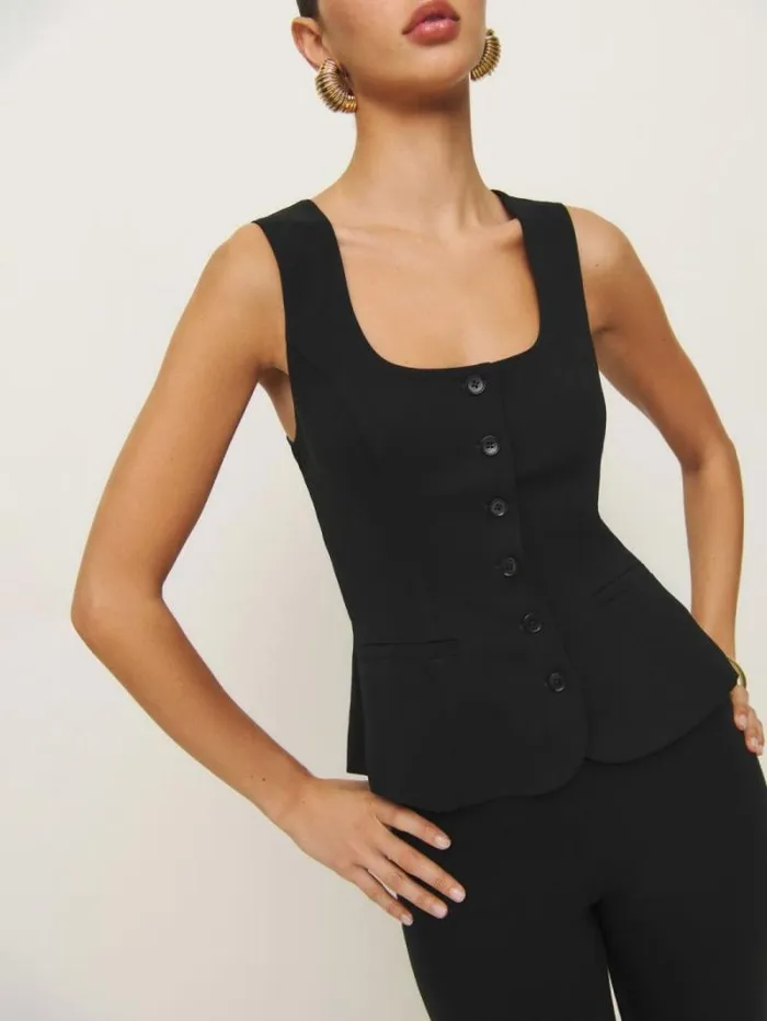 The Reformation Delanie Top Black 8211 Clothing