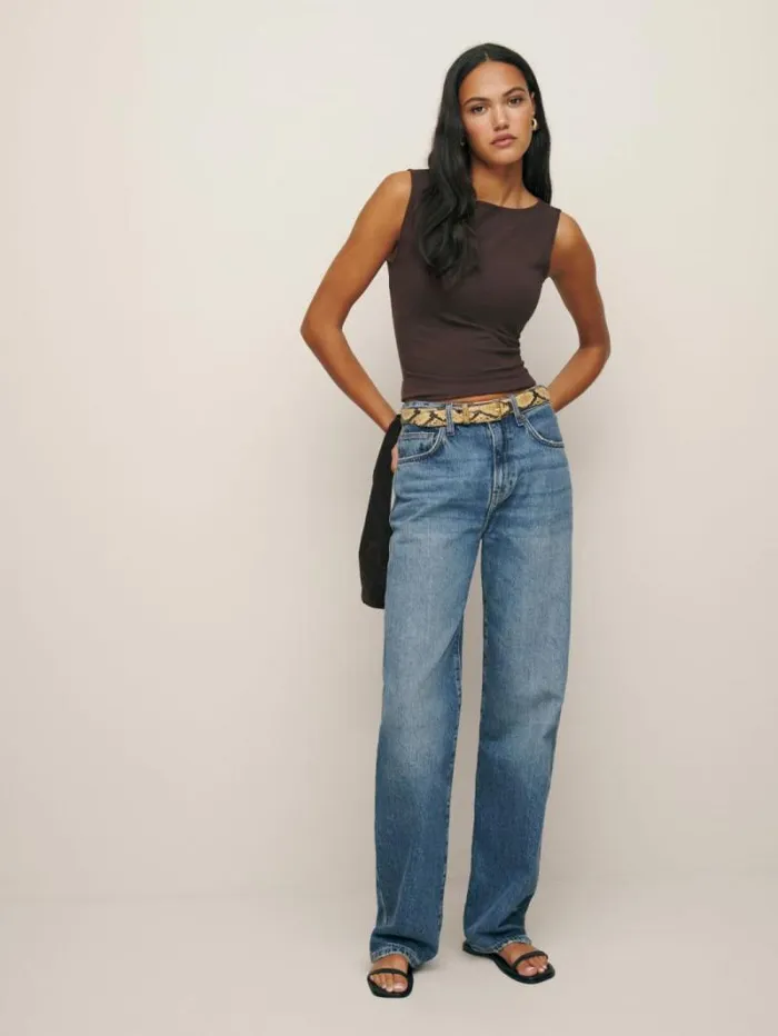 The Reformation Dusk Knit Top Mole 8211 Clothing