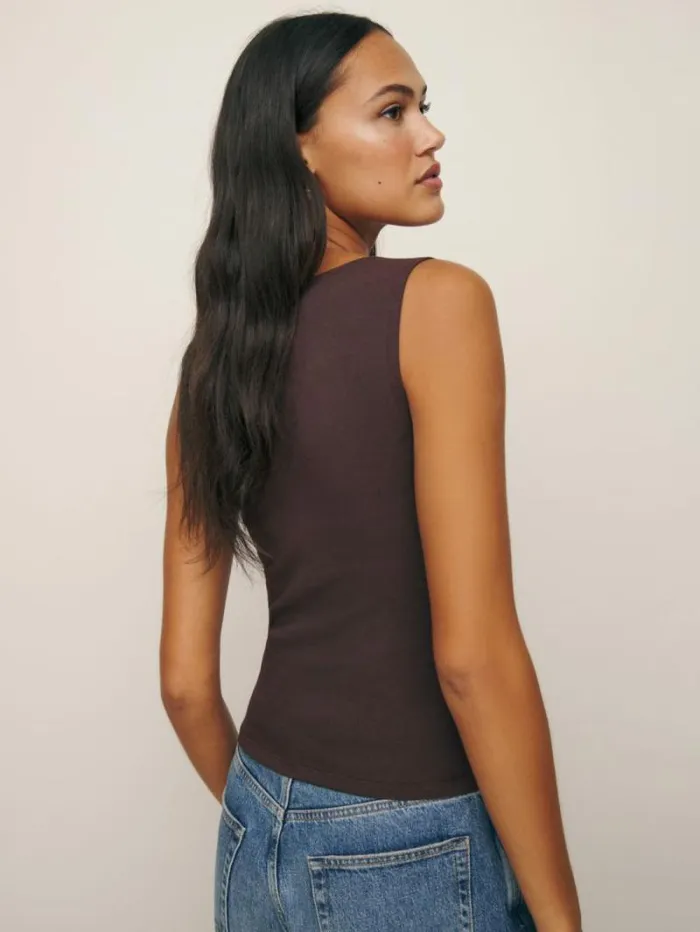 The Reformation Dusk Knit Top Mole 8211 Clothing