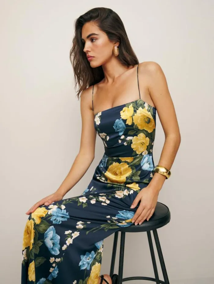 The Reformation Frankie Silk Dress Donatella 8211 ClothingWeddings