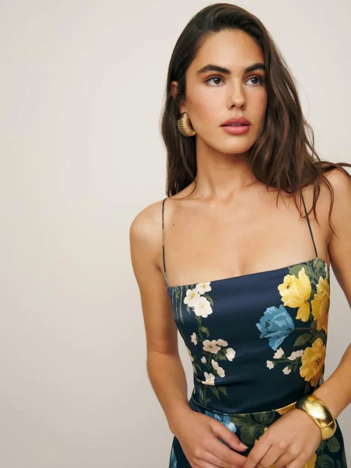 The Reformation Frankie Silk Dress Donatella 8211 ClothingWeddings
