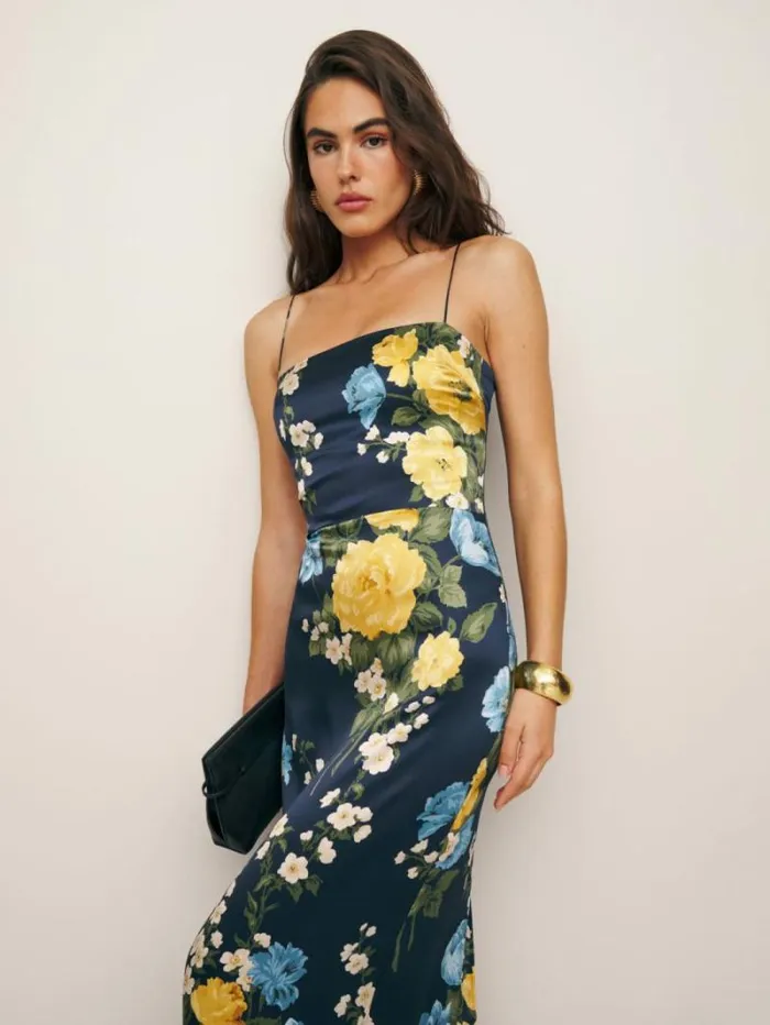 The Reformation Frankie Silk Dress Donatella 8211 ClothingWeddings
