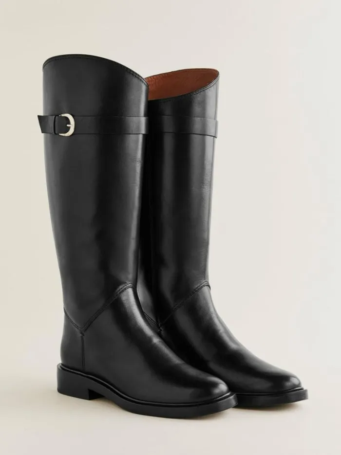 The Reformation Franklin Knee Boot Black Leather 8211 Shoes