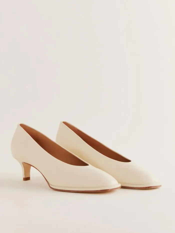 The Reformation Gracelynn Pump Parmesan Leather 8211 Shoes