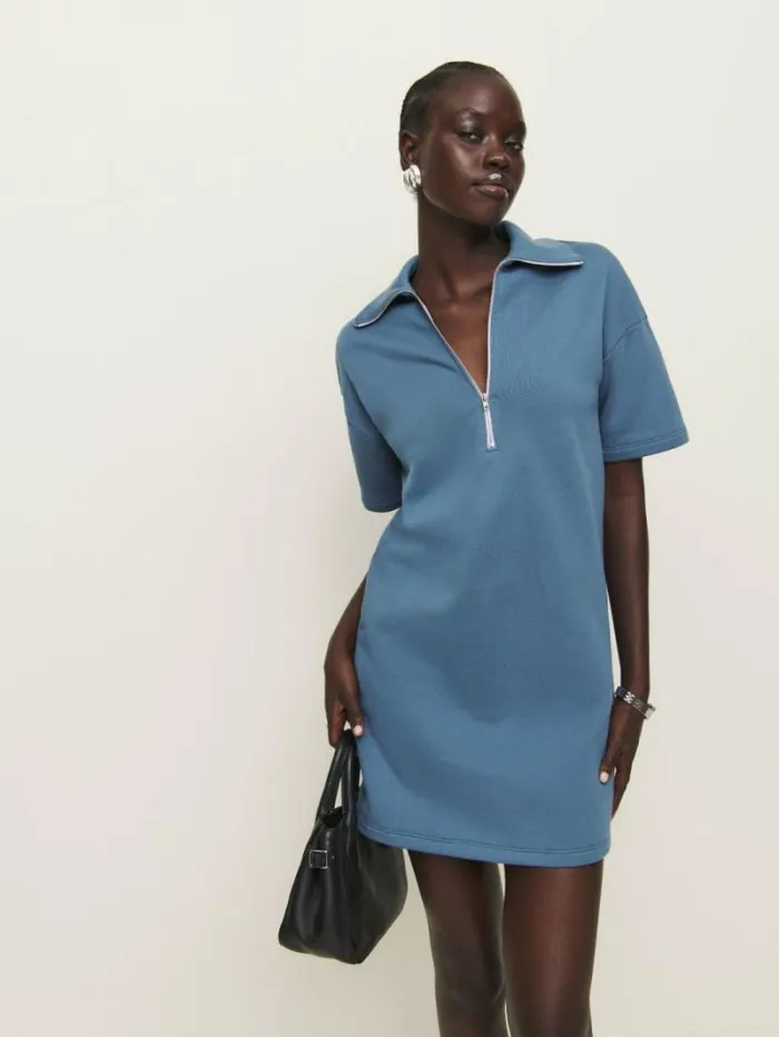 The Reformation Hampton Sweat Dress Morning Glory 8211 Clothing