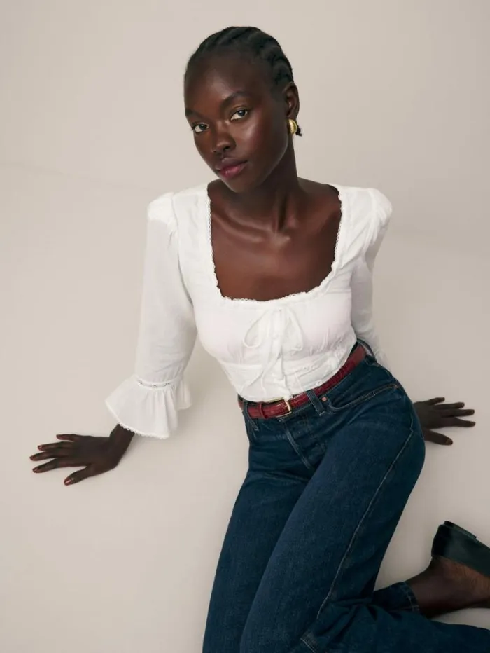 The Reformation Heidi Top White 8211 Clothing