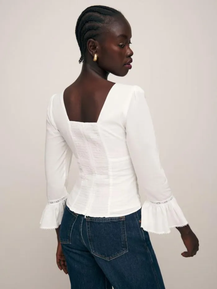 The Reformation Heidi Top White 8211 Clothing