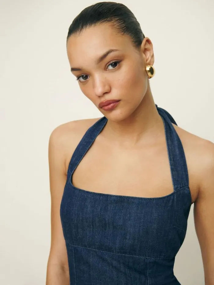 The Reformation Isha Denim Mini Dress Austin 8211 Clothing
