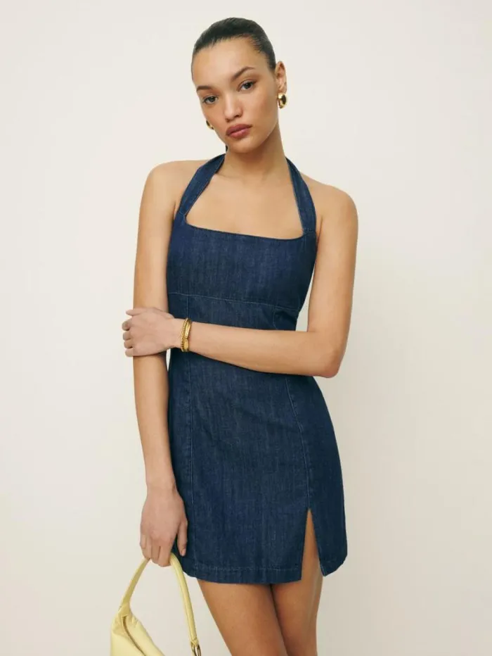 The Reformation Isha Denim Mini Dress Austin 8211 Clothing
