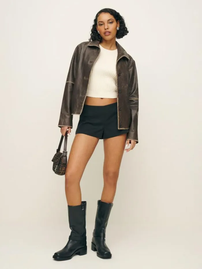 The Reformation June Low Rise Short Black 8211 Clothing