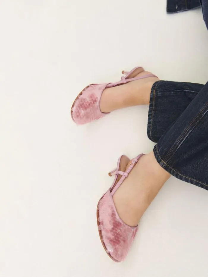 The Reformation Kendall Slingback Heel Magnolia Sequin 8211 WeddingsShoes