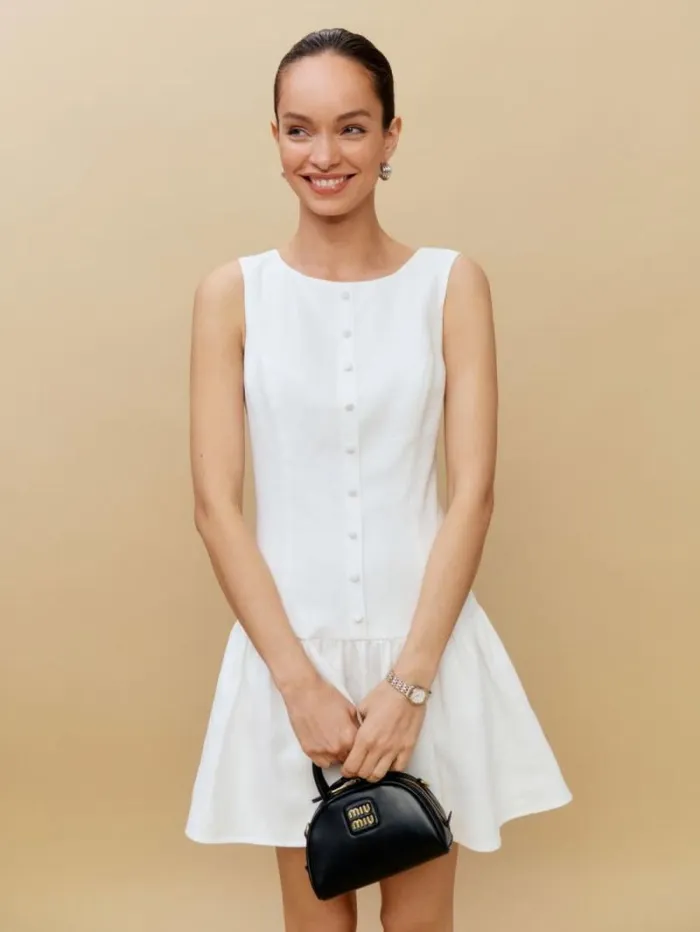 The Reformation Keoni Linen Dress White 8211 Clothing