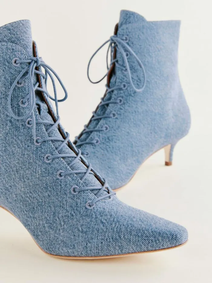 The Reformation Kittie Lace Up Boot Sanders 8211 Shoes