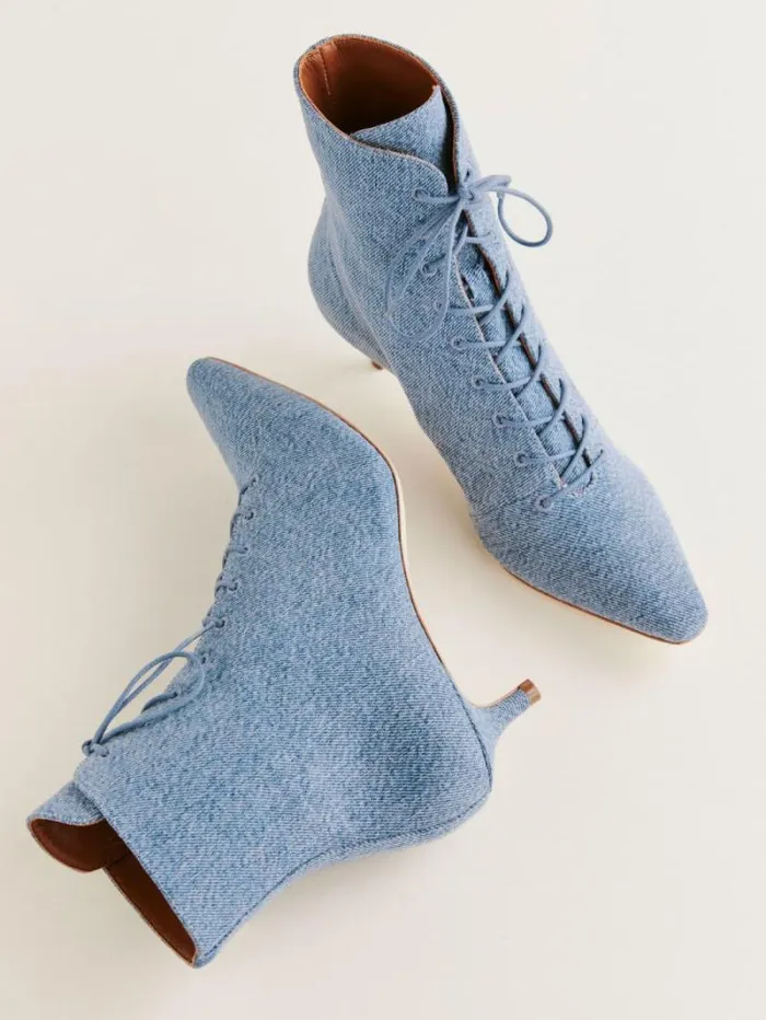 The Reformation Kittie Lace Up Boot Sanders 8211 Shoes
