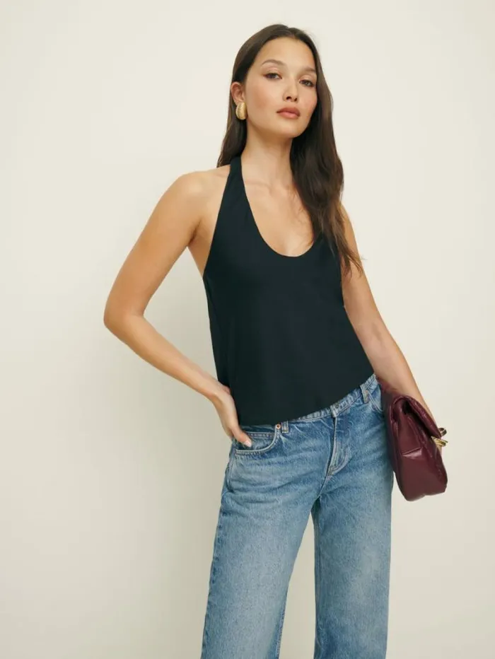 The Reformation Kylo Top Black 8211 Clothing