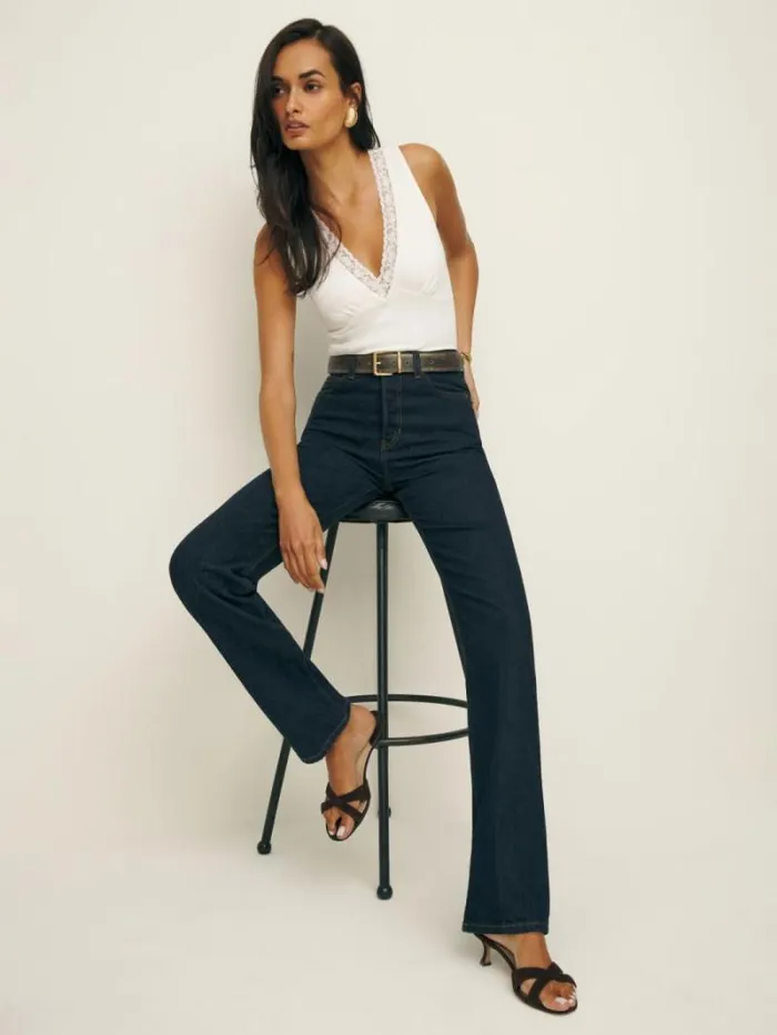 The Reformation Lea Knit Top Bleach 8211 Clothing