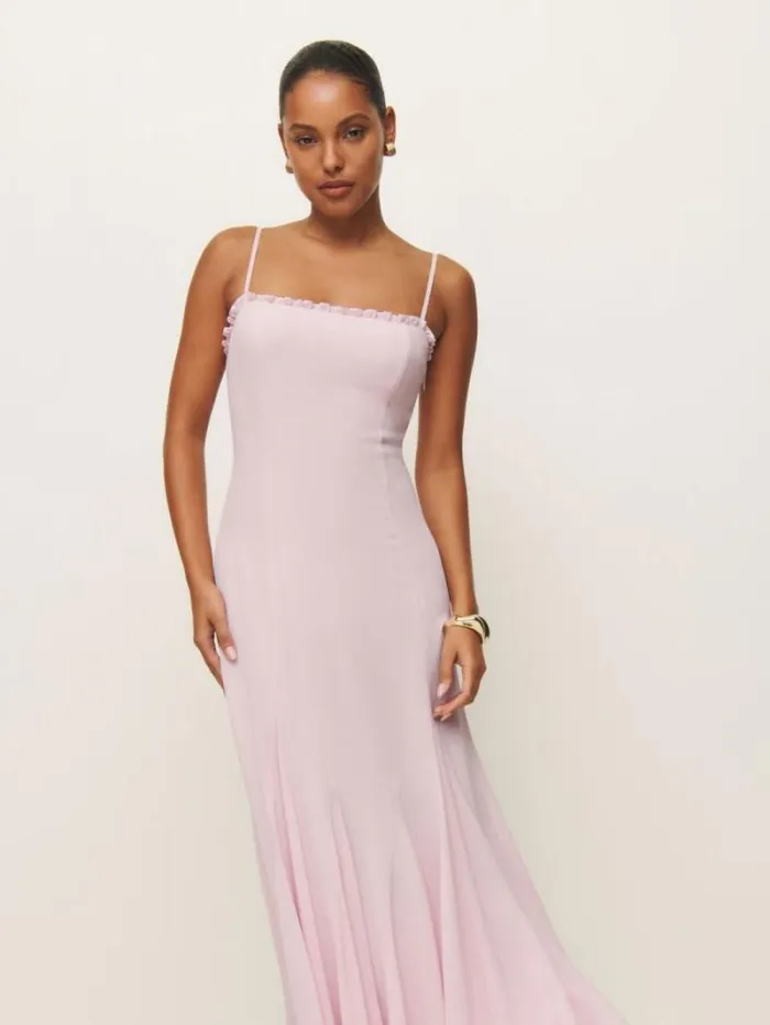 The Reformation Lilibet Dress Cherry Blossom 8211 Clothing
