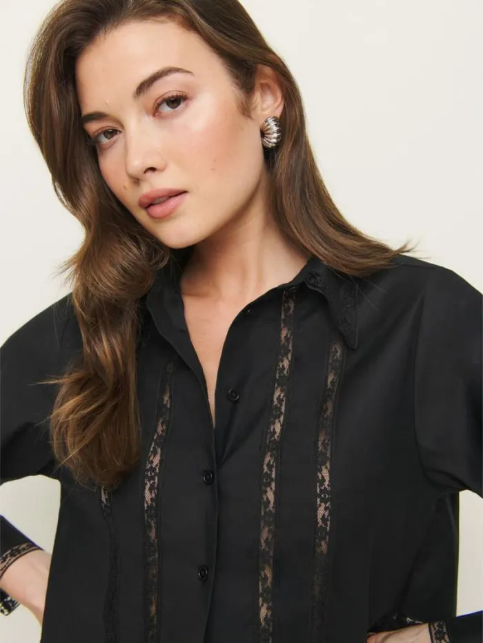 The Reformation Loreena Top Black 8211 Clothing