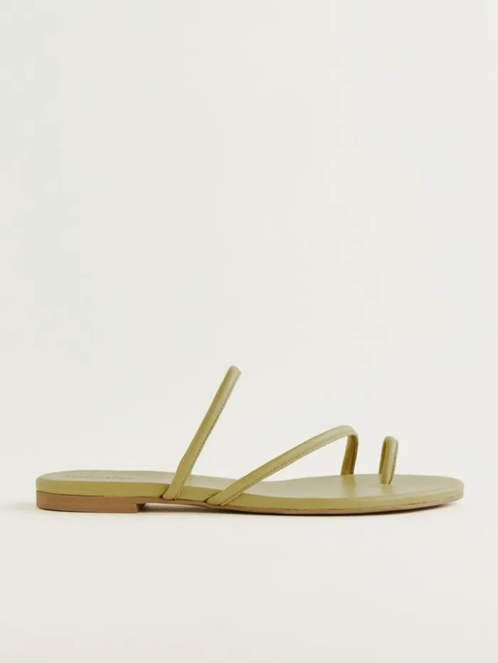 The Reformation Ludo Toe Ring Strappy Flat Sandal Cerignola Leather 8211 Shoes