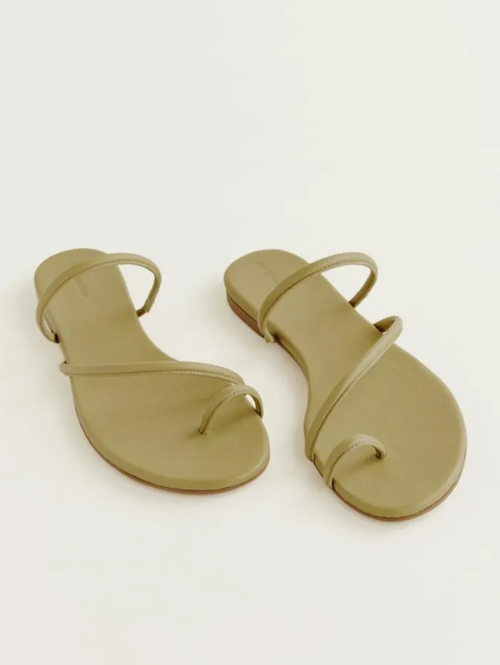 The Reformation Ludo Toe Ring Strappy Flat Sandal Cerignola Leather 8211 Shoes