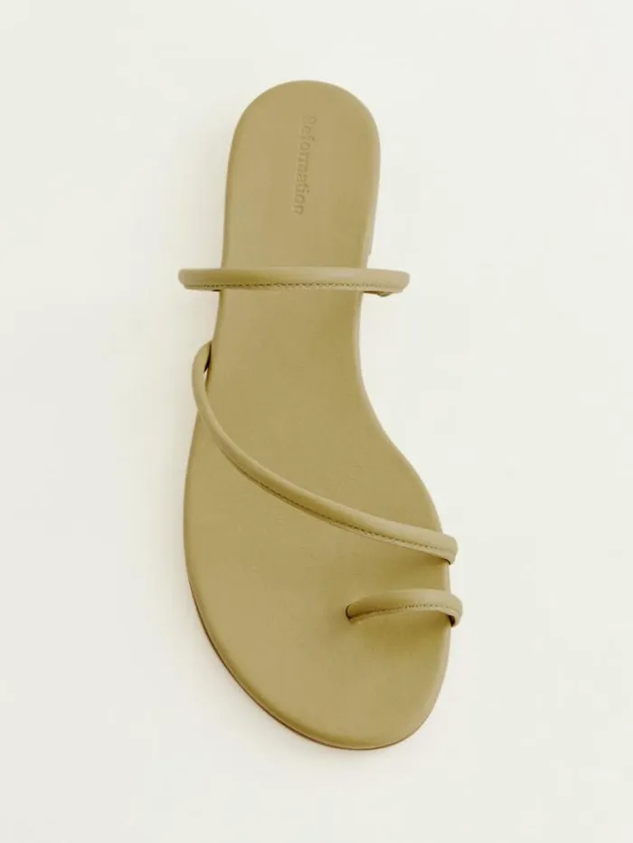 The Reformation Ludo Toe Ring Strappy Flat Sandal Cerignola Leather 8211 Shoes