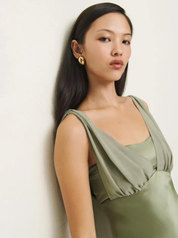 The Reformation Lune Dress Artichoke 8211 Weddings