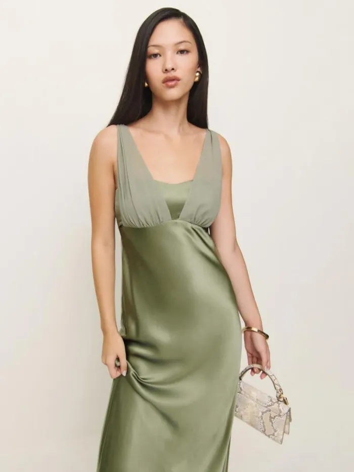 The Reformation Lune Dress Artichoke 8211 Weddings