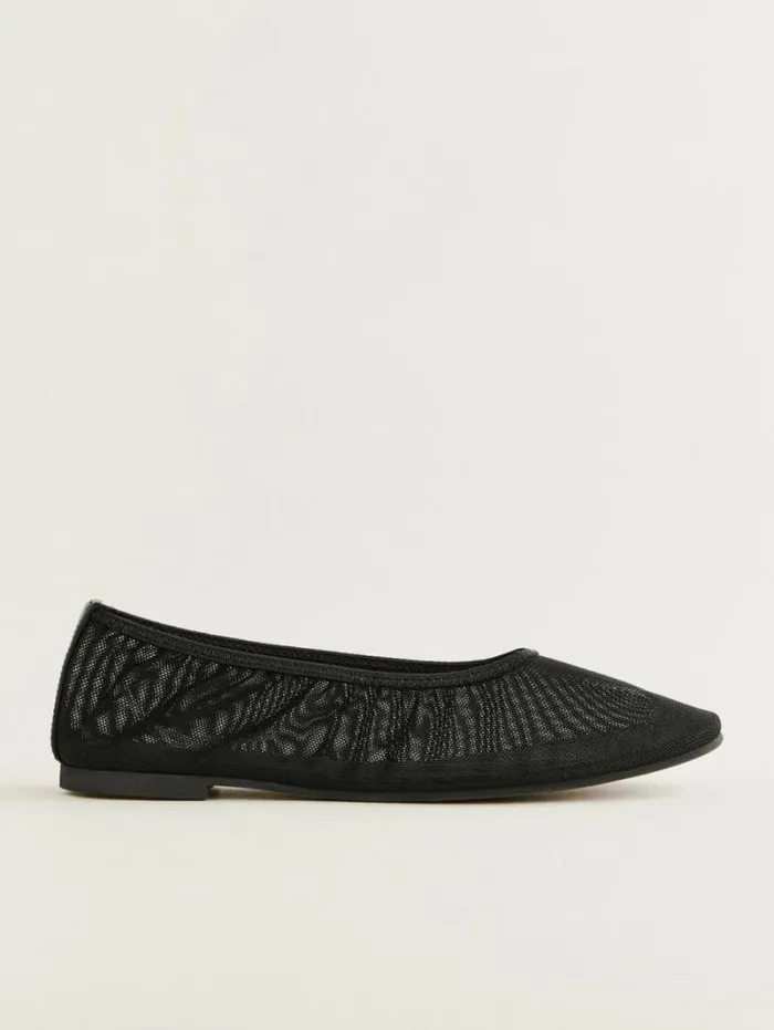 The Reformation Marcadet Ballet Flat Black Mesh 8211 Shoes