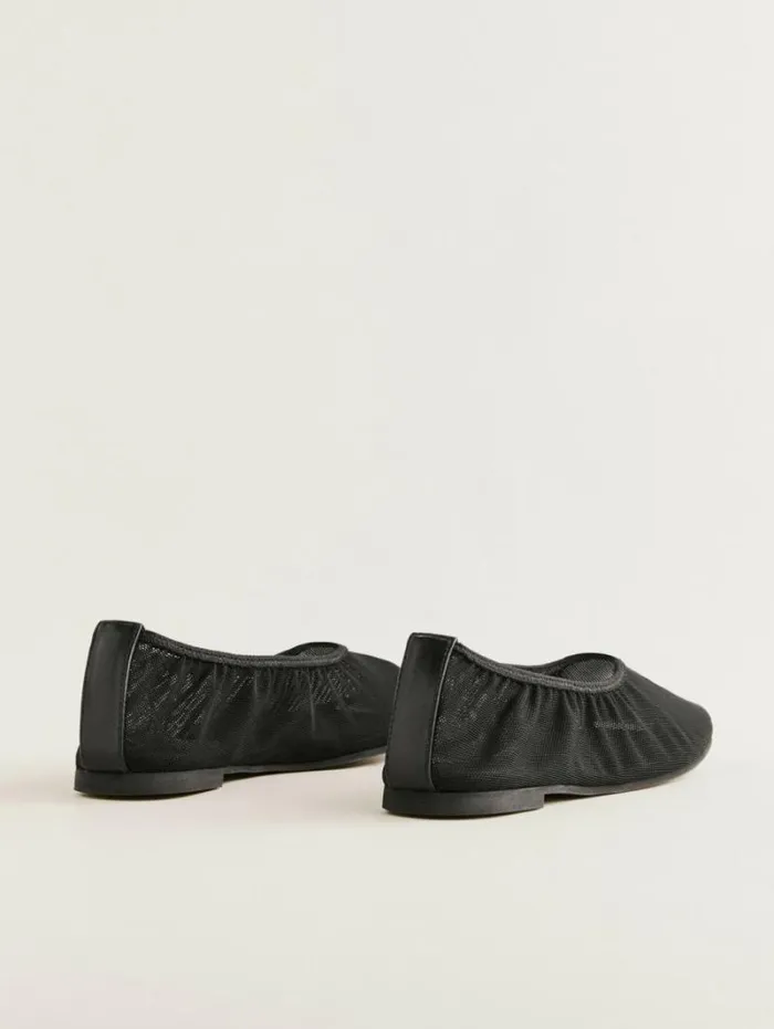 The Reformation Marcadet Ballet Flat Black Mesh 8211 Shoes