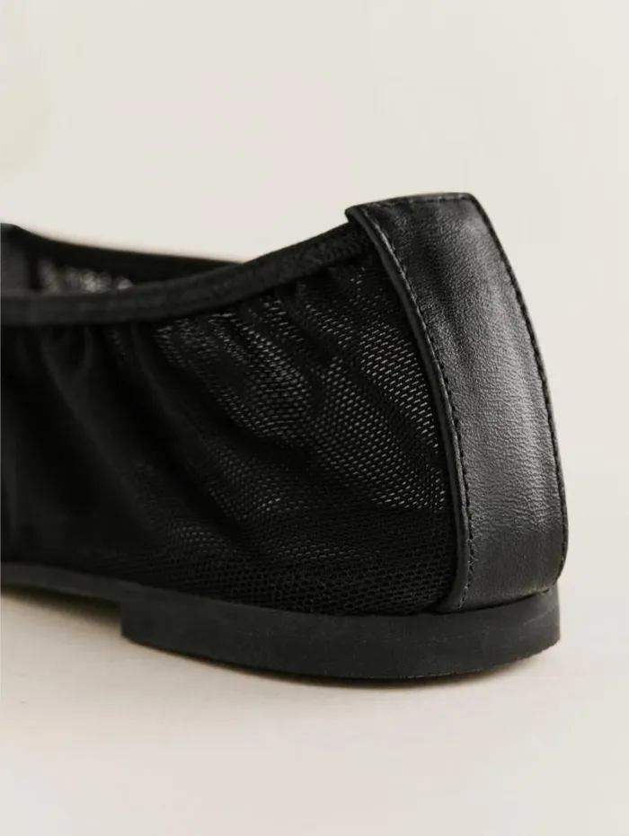 The Reformation Marcadet Ballet Flat Black Mesh 8211 Shoes