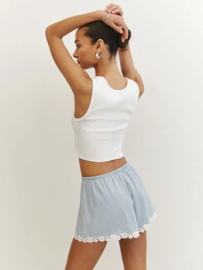 The Reformation Marley Short Bueno Stripe 8211 Clothing