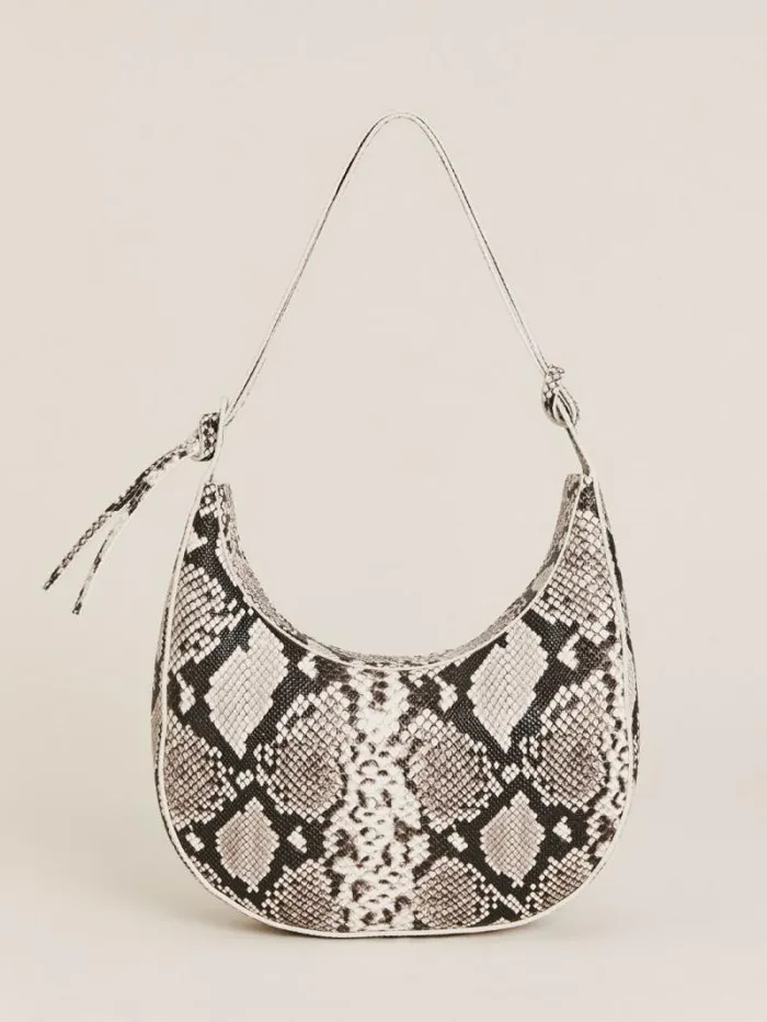The Reformation Medium Rosetta Shoulder Bag Roccia Snake 8211 Bags