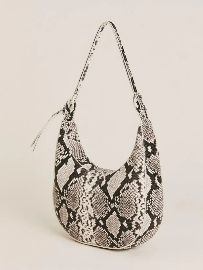 The Reformation Medium Rosetta Shoulder Bag Roccia Snake 8211 Bags