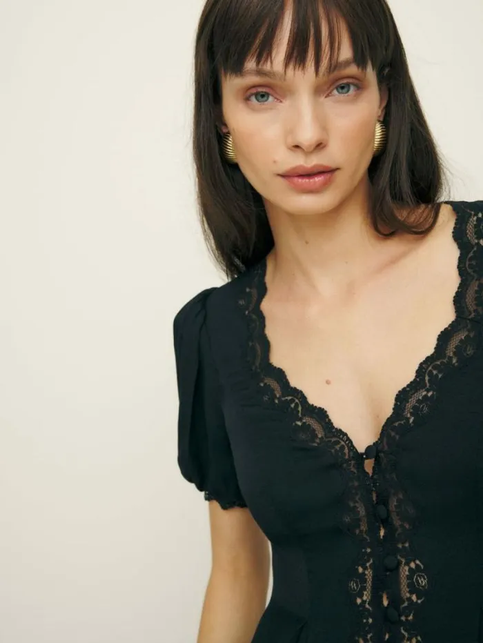The Reformation Minette Top Black 8211 Clothing