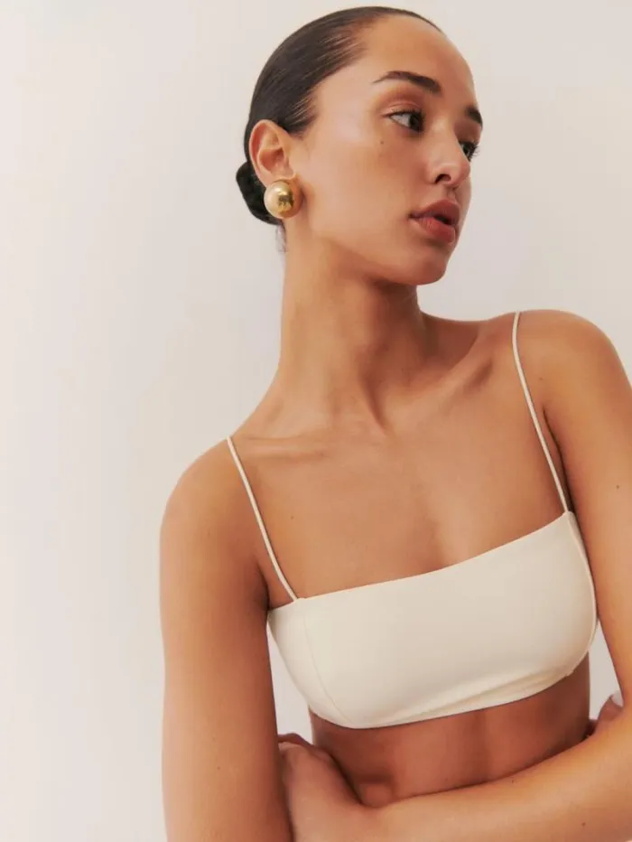 The Reformation Monaco Bikini Top Fior Di Latte 8211 Clothing