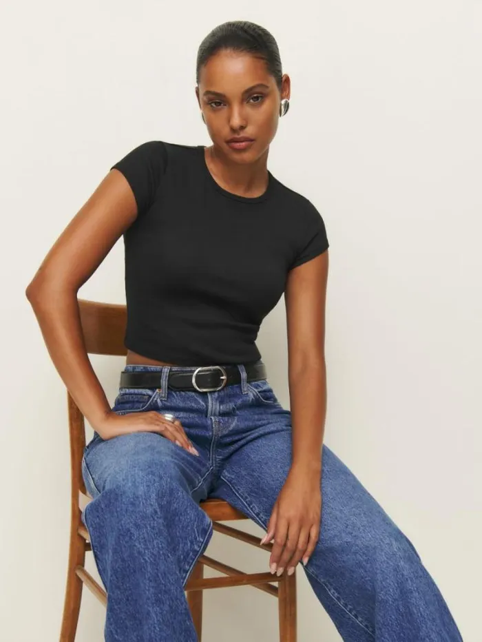 The Reformation Muse Tee Black 8211 Clothing