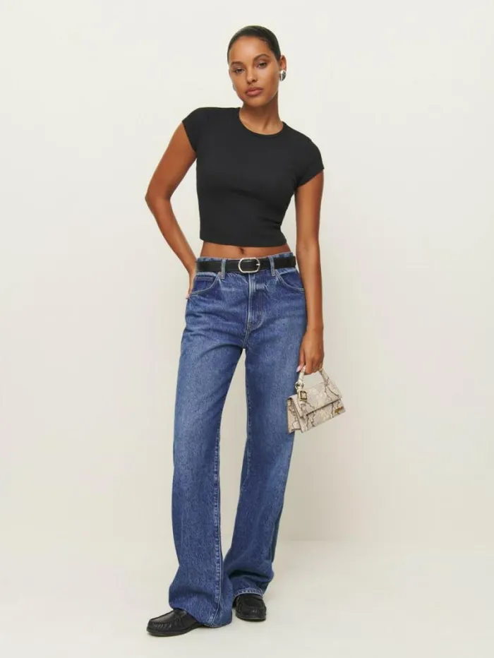 The Reformation Muse Tee Black 8211 Clothing