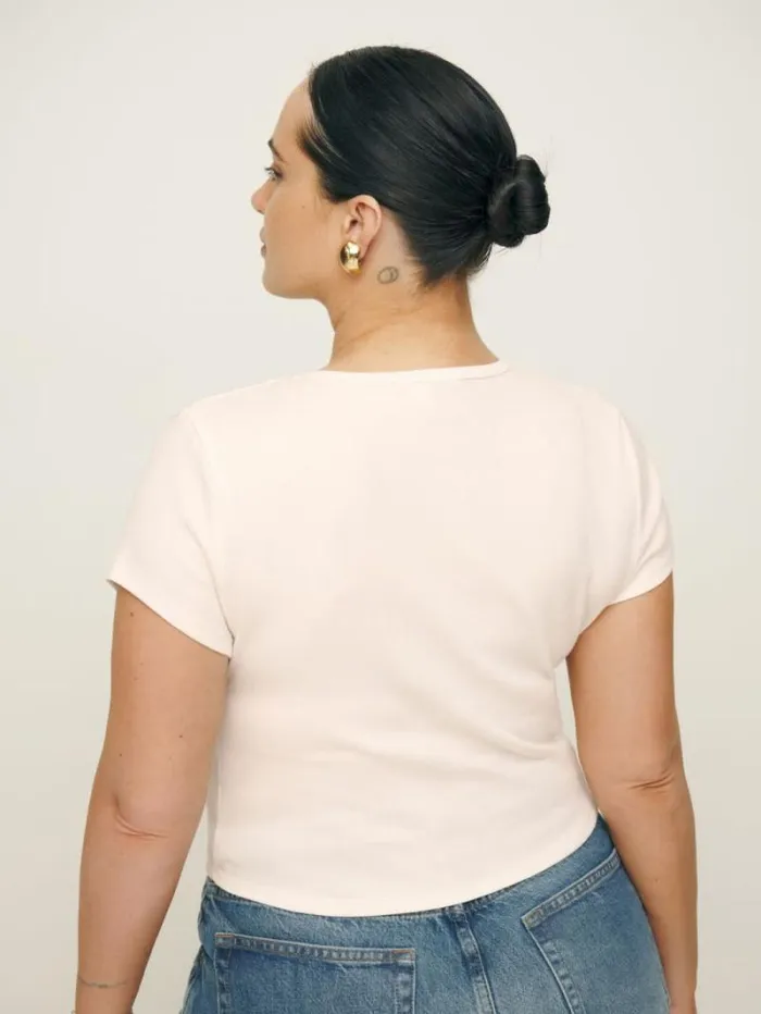 The Reformation Muse Tee Es Ivory 8211 Clothing