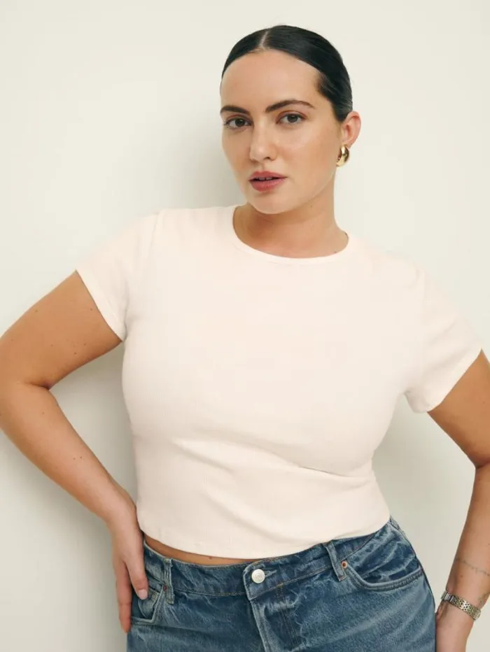 The Reformation Muse Tee Es Ivory 8211 Clothing