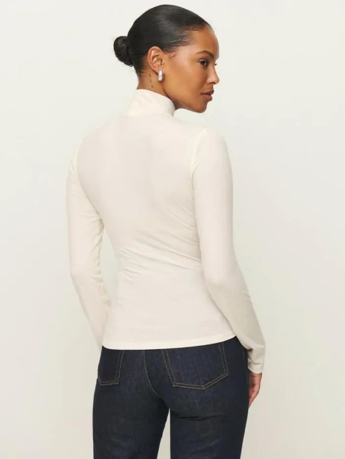 The Reformation Nell Knit Top Horchata 8211 Clothing