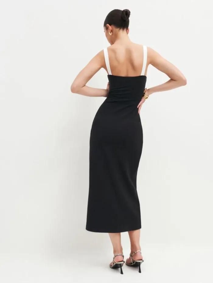 The Reformation Nelle Knit Dress Black 8211 Clothing