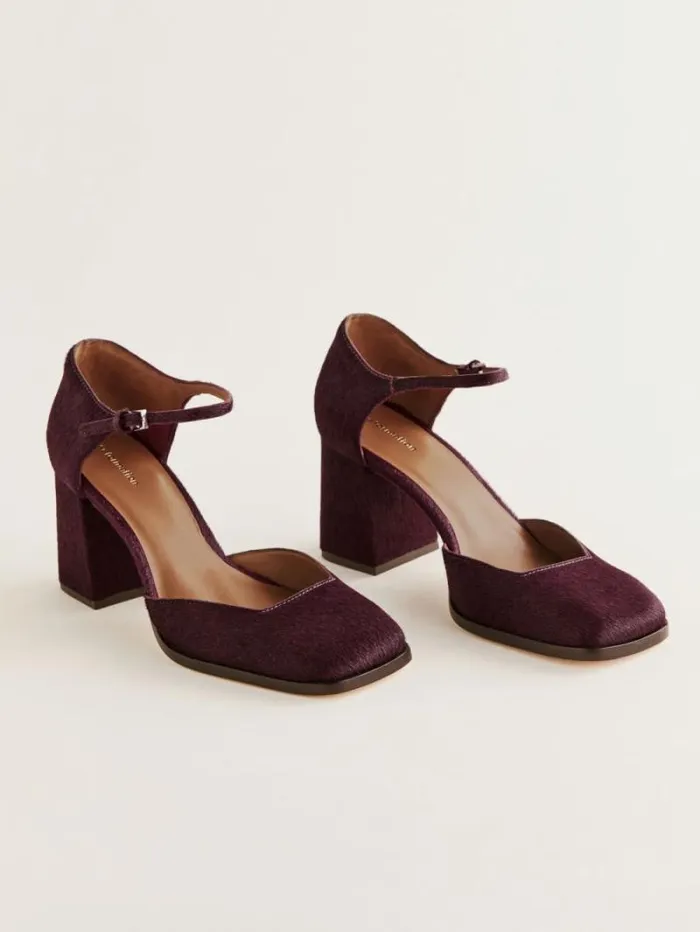 The Reformation Netty Pump Ruby Haircalf 8211 WeddingsShoes